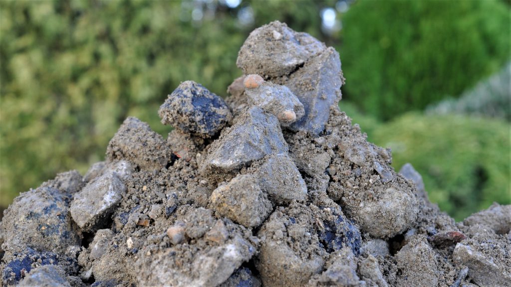 Pile of recycled type 1 stones